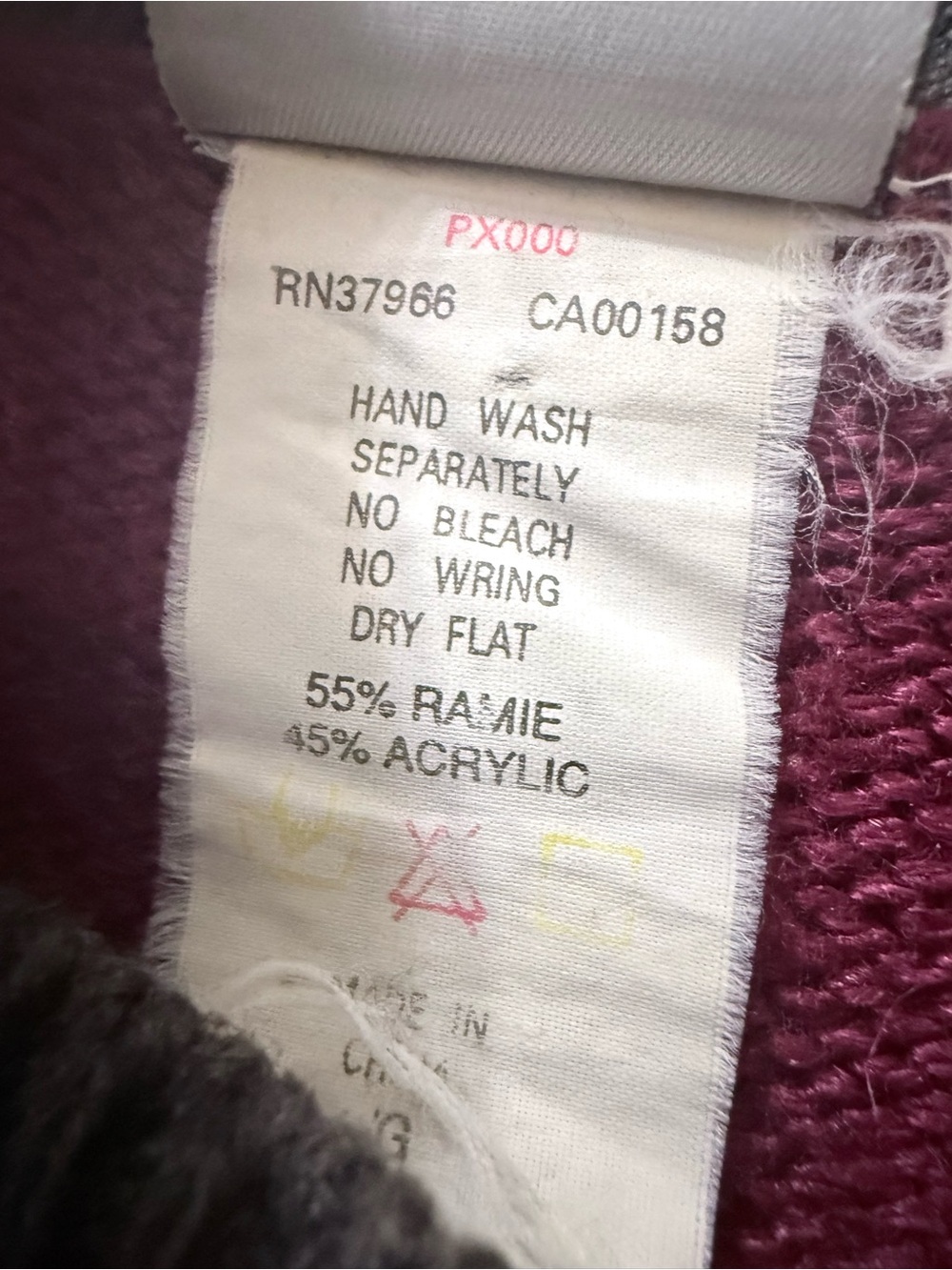 Vintage 90s Burgundy Floral Cottagecore Fairy Oversized Knit Grandma Sweater L - Picture 4 of 6